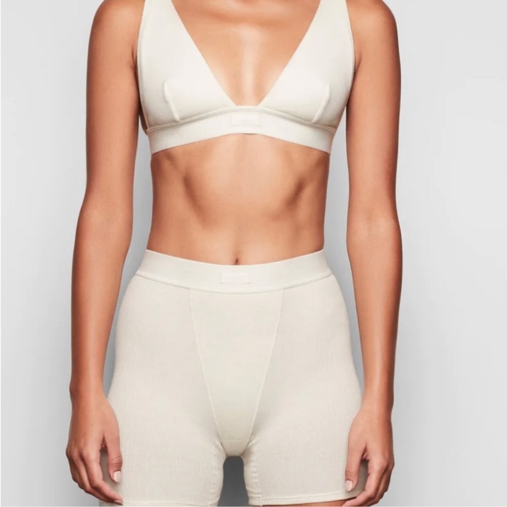 NWT SKIMS Cotton Rib Boxer 4X